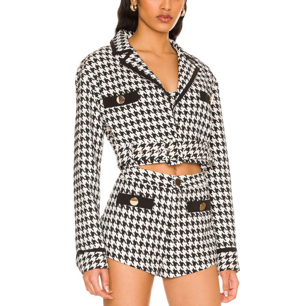 Lovers and Friends Marciana Jacket in Black‎ & White S